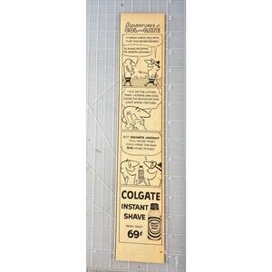 Colgate Instant Shave "Adventures of Col & Gate" Vintage Print Ad 1957